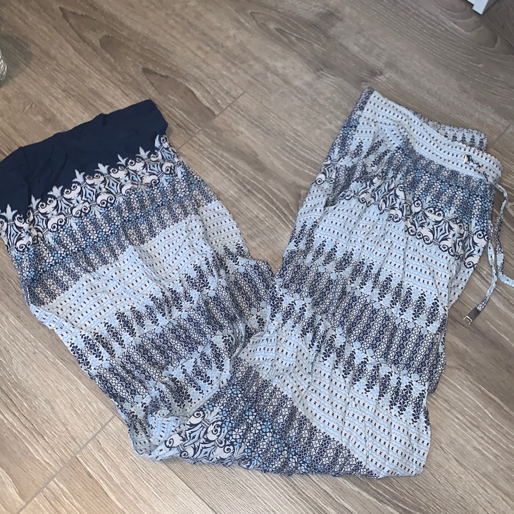 blue boho pants